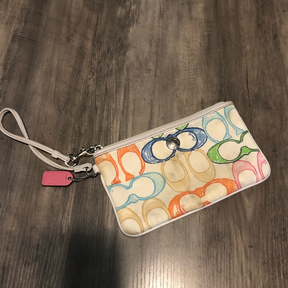 Coach Scribble C wristlet